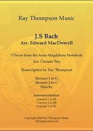 3 Pieces from the Anna Magdalena Notebook - Clarinet Trio E Print cover Thumbnail